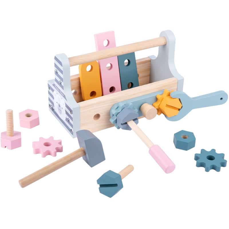 Montessori wooden tool box