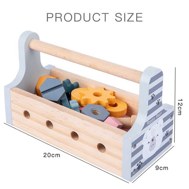 Boîte à outils en bois pour enfant - Montessori