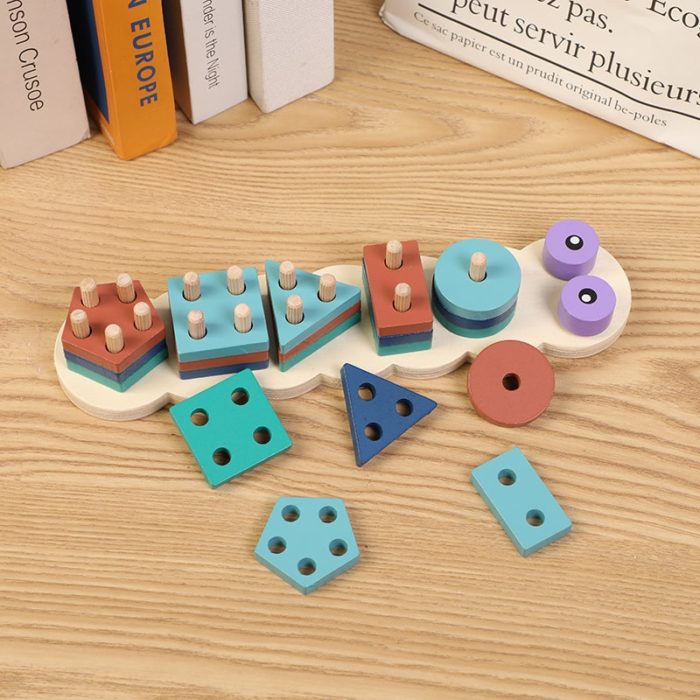 wooden set for montessori learning