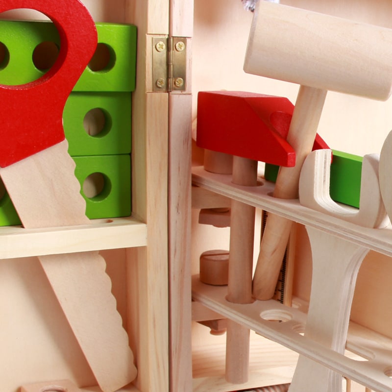 Malette de bricolage en bois - Jeu d'imitation en bois pour bricoler – L' Enfant Malin