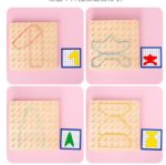 montessori plate with elastic shapes