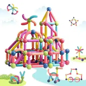 Montessori Blocs de Construction pour Enfant Jouet ducatif avec Boule Aimant e Magn tiques et B 720x