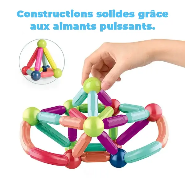 Magnetisches Konstruktionsspiel für Kinder - Konstruktionen.
