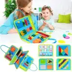 A woman and a child play with a 7 in 1 Montessori Sensory Kit.