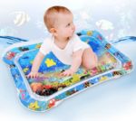 sensory seabed baby water mat with child