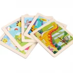 A wooden puzzle set with Dinosaur Wooden Puzzles.