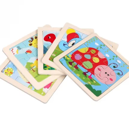 12PCS Puzzles Animaux en Bois, Bébé Puzzle Animaux Légumes, Jouets  Montessori Educatif Apprentissage pour Enfant 2 3 4 5 Ans(B)