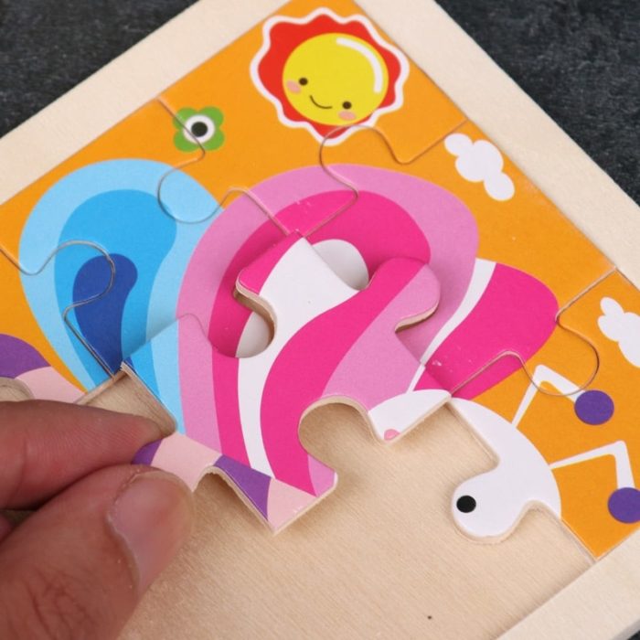 One person assembles an Animal Wooden Puzzle.