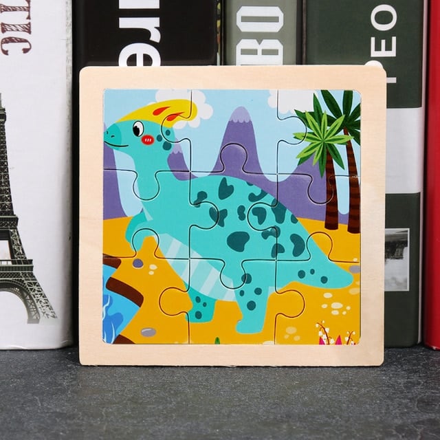 Un Puzzle en Bois Dinosaure.