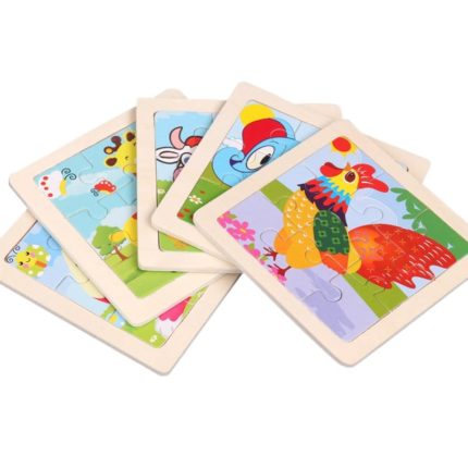 3 ans enfant puzzle bébé jouets en bois 3d dessin animé animal cognitive puzzle  puzzles en bois pour enfants tôt jouets éducatifs cadeau