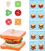 Hamburger sandwich stacking game puzzles.