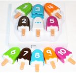 A set of "Math Toys for Kids - Ice Cream" ice lollies.