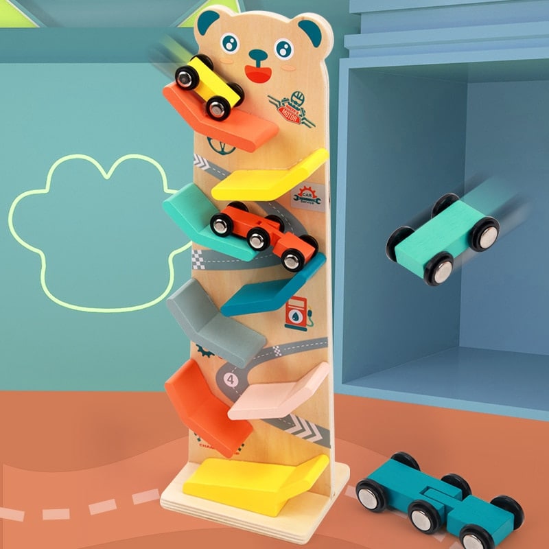 Ensemble de jouets de garage pour enfants, garage de véhicule jouet pour  tout-petits, jouet de piste de rampe de voiture de course, jouet de jeu de