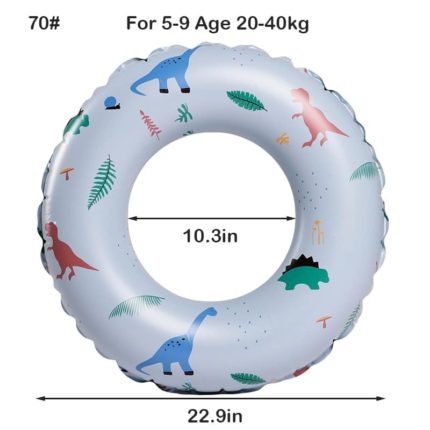 Ein aufblasbarer Schwimmring 5 Jahre bis 9 Jahre (20-40 Kg) mit Dinosauriern.
