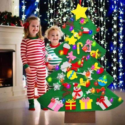 Kinder, Weihnachtsbaum aus Filz, Dekoration