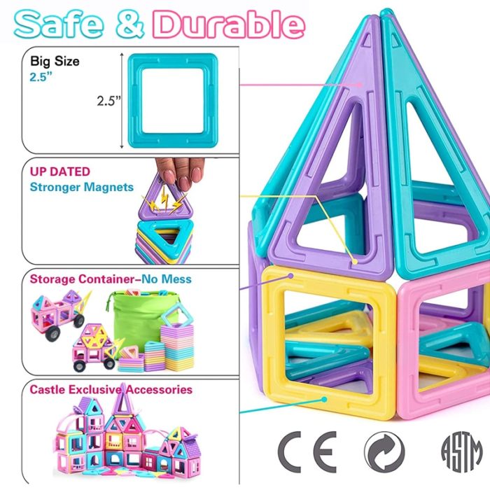Educational Magnetic Construction Toys - Safe, durable magnetic building blocks.