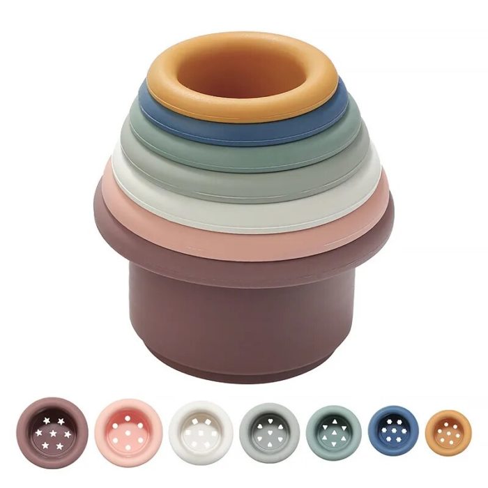 Un ensemble de pots colorés avec des couvercles de différentes couleurs.