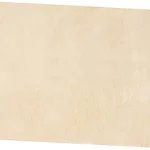 A square piece of wood on a white background.
