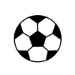 Ballon de football noir et blanc avec un motif traditionnel hexagonal et pentagone.