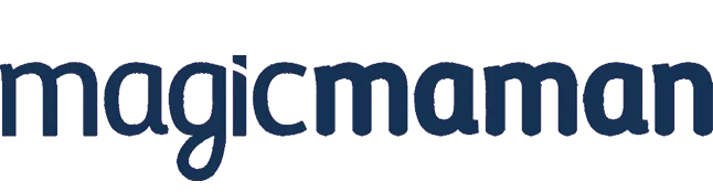 Logo textuel affichant le mot « magicman » en lettres minuscules bleues sur fond blanc.